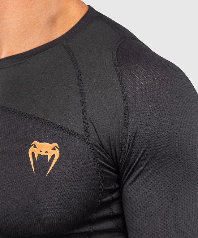 Venum Rashguard G-Fit Revolution Lange Ärmel - Schwarz/Kupfer