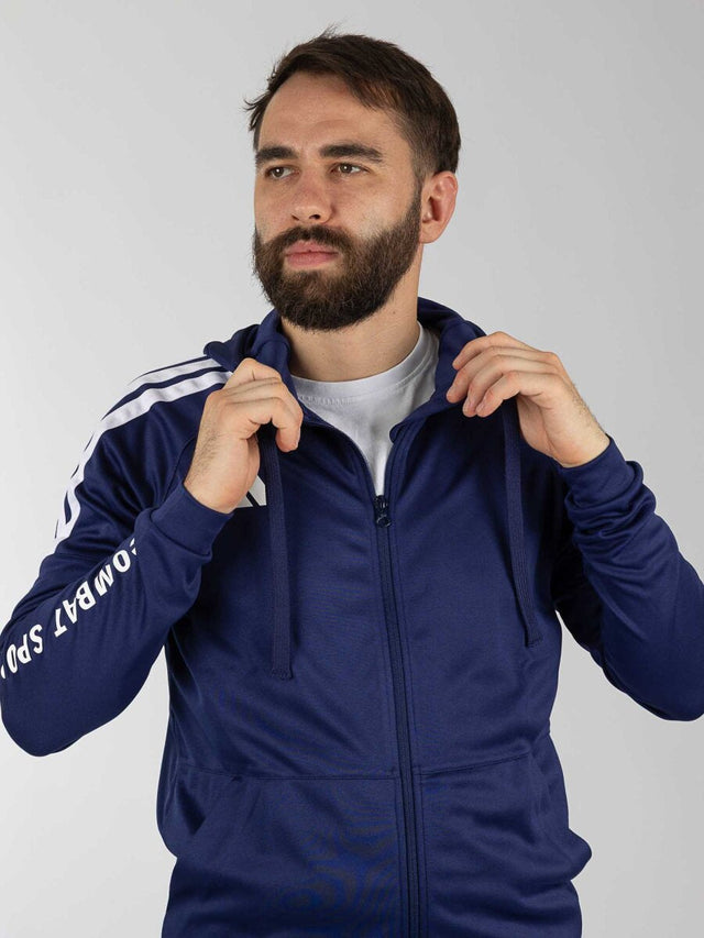 Adidas Trainingsjacke Community Sports - Dunkelblau/Weiß