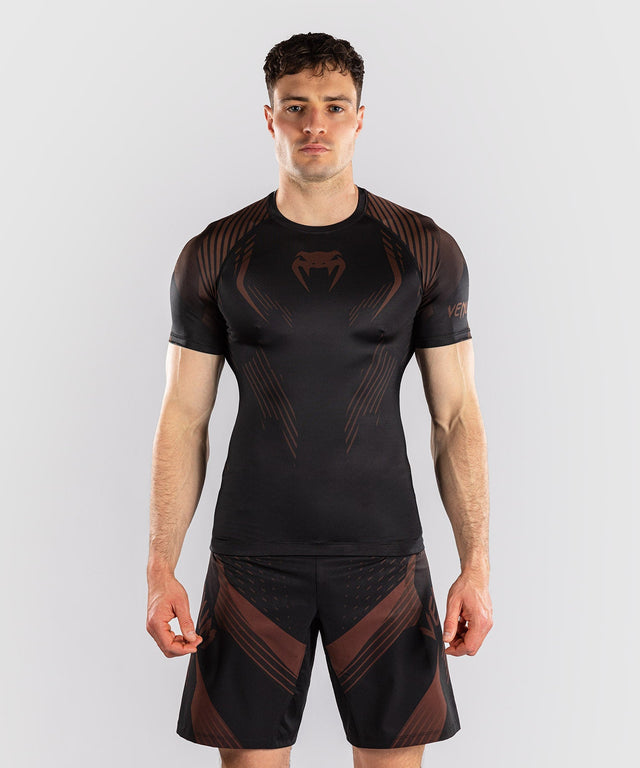 Venum Rashguard No-Gi 6.0 Kurzarm - Schwarz/Braun