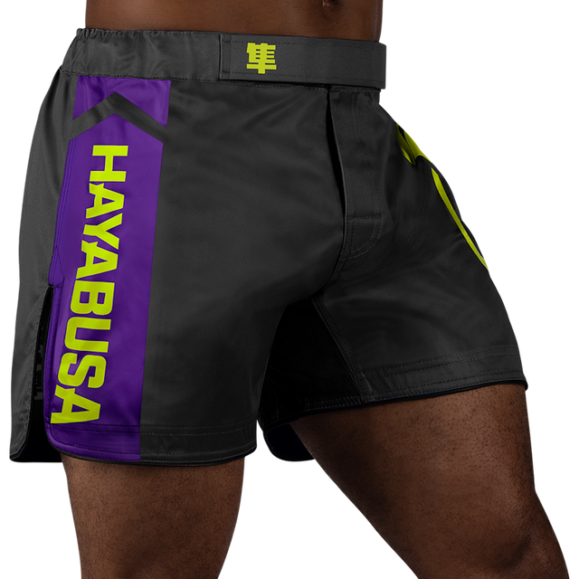 Hayabusa MMA-Shorts Icon - Schwarz/Neon