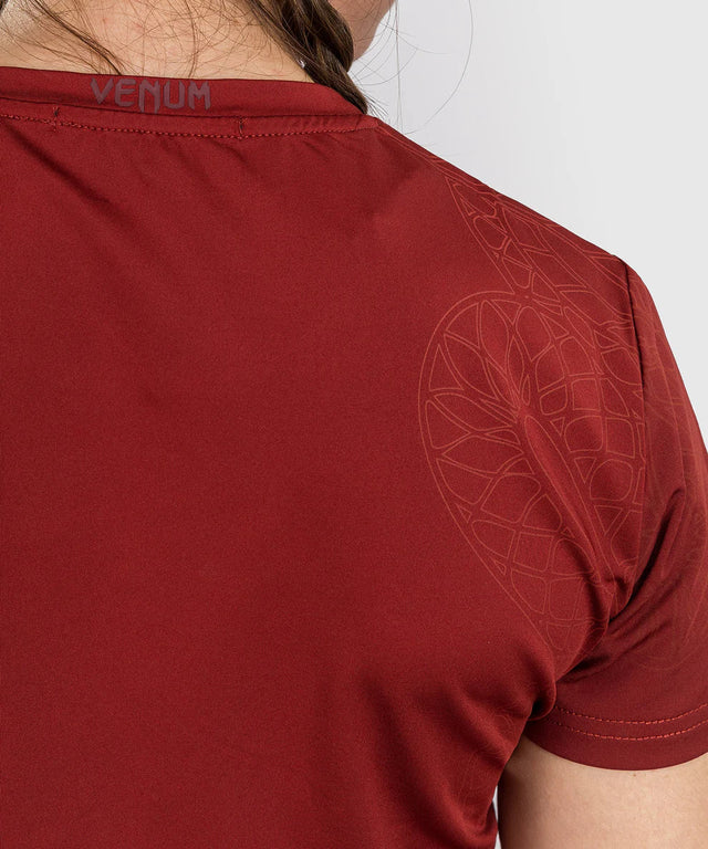 Venum Damen Dry Tech T-Shirt Serpenti – Burgundy