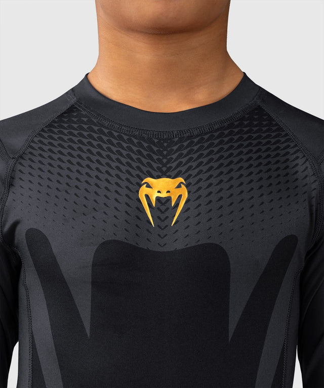 Venum Rashguard Attack Kurzarm Kinder - Schwarz/Gold