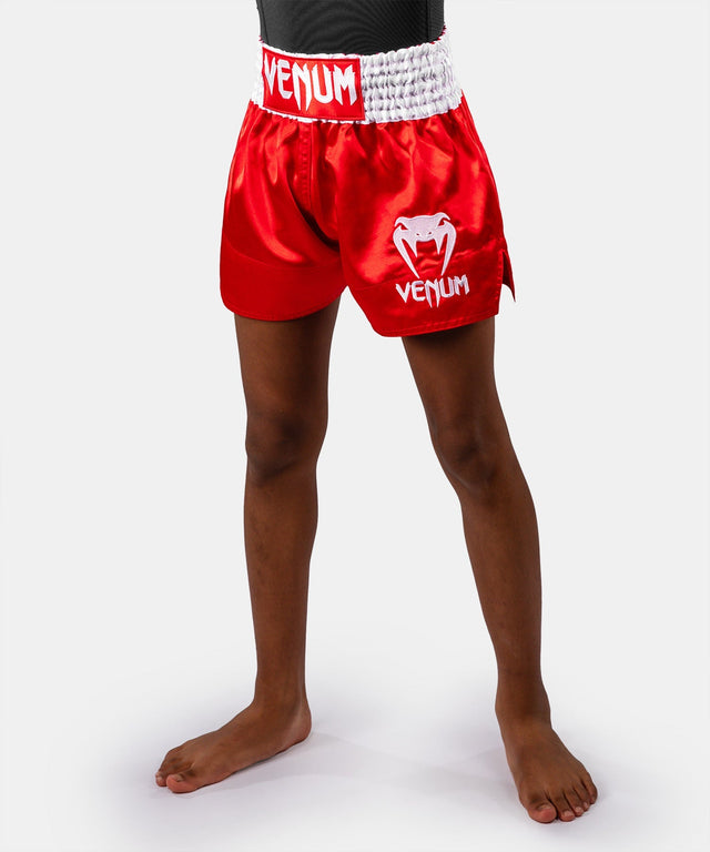 Venum Muay Thai Shorts Classic Kinder - Feuerrot