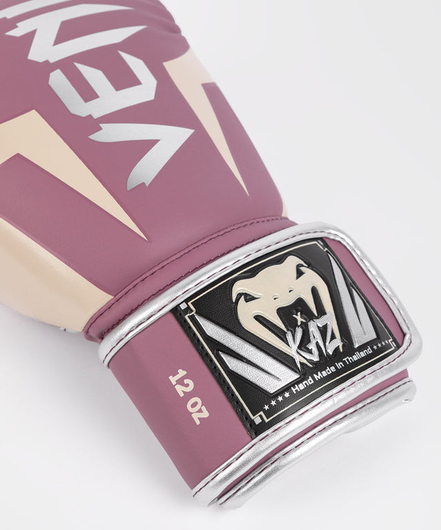 Venum Boxhandschuhe x Kaz - Dunkelorchidee/Silber