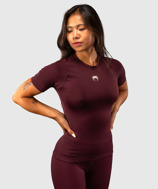 Venum Rashguard Talisman Kurzarm - Pflaume