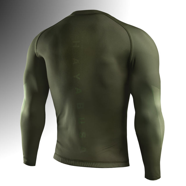 Hayabusa Rashguard Core Langarm - Dunkelgrün