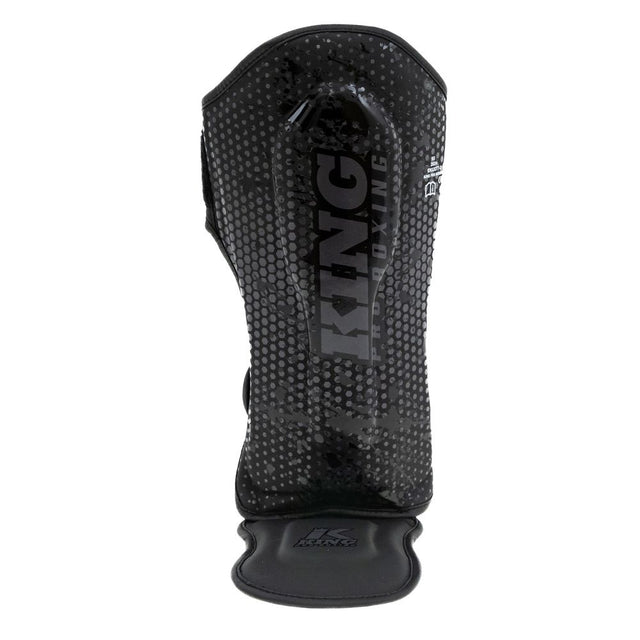 King Pro Boxing Schienbeinschoner Kids Hexagon - Schwarz/Schwarz