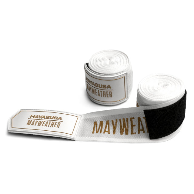 Hayabusa x Mayweather Boxbandagen Deluxe - Weiss/Gold
