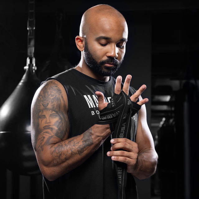 Hayabusa x Mayweather Boxbandagen Stretch - Schwarz/Grau