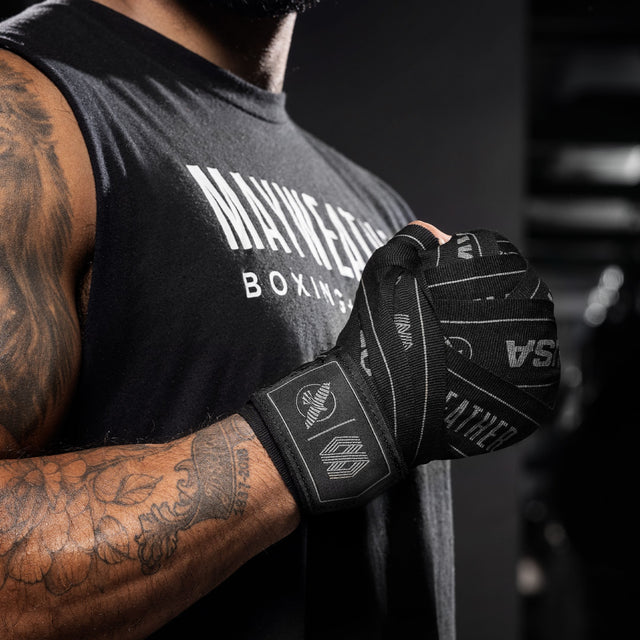 Hayabusa x Mayweather Boxbandagen Stretch - Schwarz/Grau