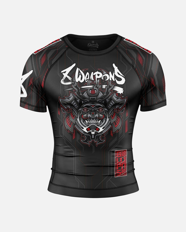 8 WEAPONS Rashguard Samurai 2.0 - Schwarz/Rot