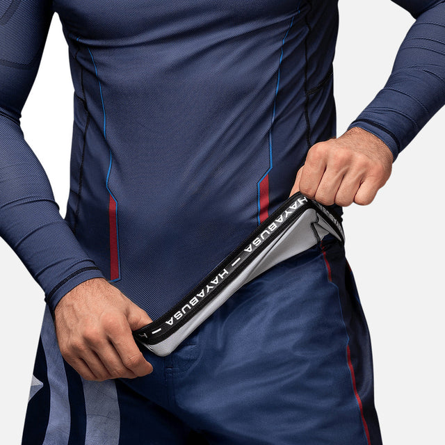 Marvel Rashguard Captain America Lange Ärmel - Blau