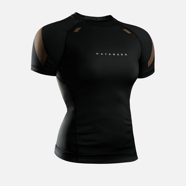Hayabusa Rashguard Pro Ranked Kurzarm Damen - Braun