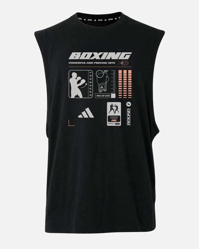 Adidas T-Shirt Boxing Graphic Line SL - Schwarz