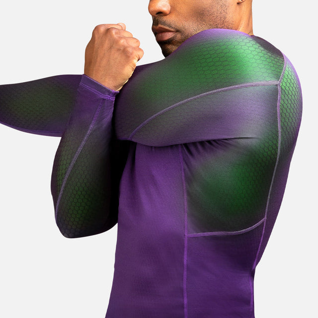 Hayabusa Rashguard Fusion Lange Ärmel - Lila/Grün