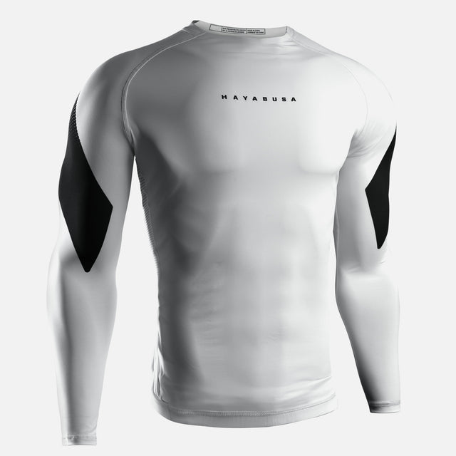 Hayabusa Rashguard Pro Ranked Lange Ärmel - Weiß