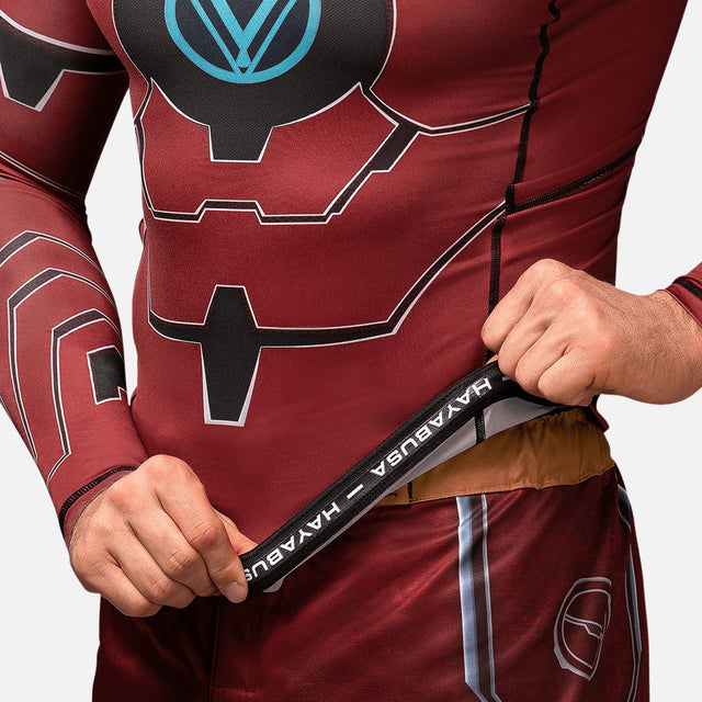 Hayabusa Marvel Rashguard Iron Man Lange Ärmel - Rot