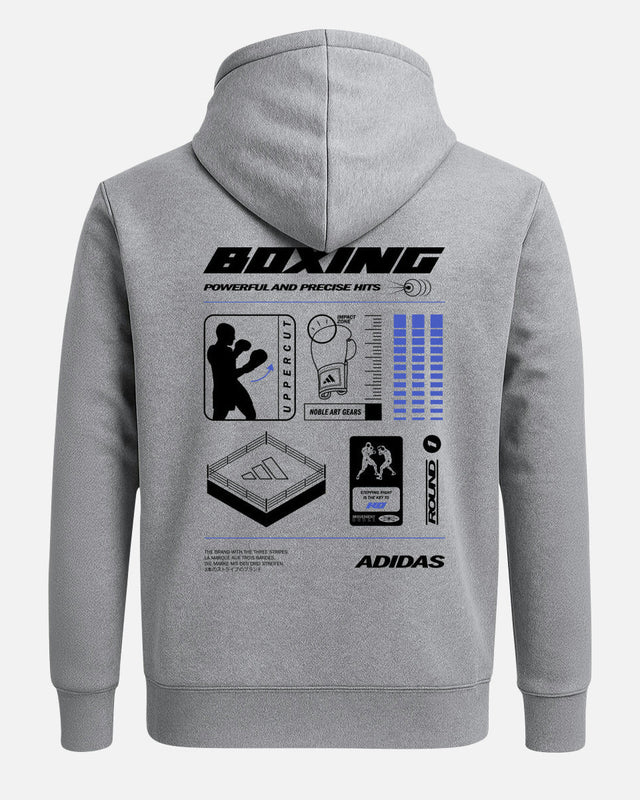Adidas Hoodie Boxing Graphic Line - Grau