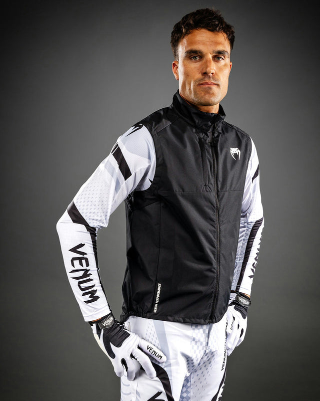 Venum Windbreaker MX Basics Ärmellos - Schwarz/Weiß