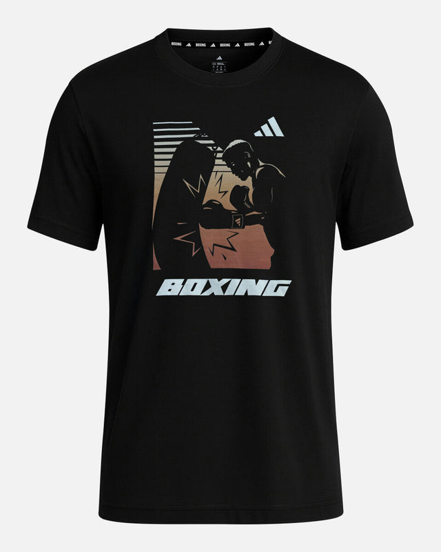 Adidas T-Shirt Boxing Graphic Line - Schwarz