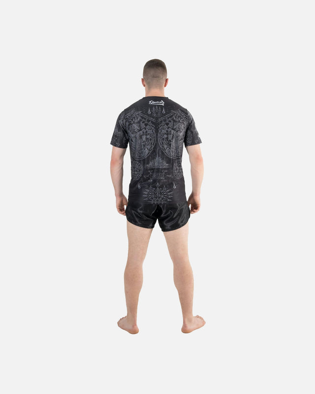 8 WEAPONS T-Shirt Hanuman Yant - Schwarz/Grau