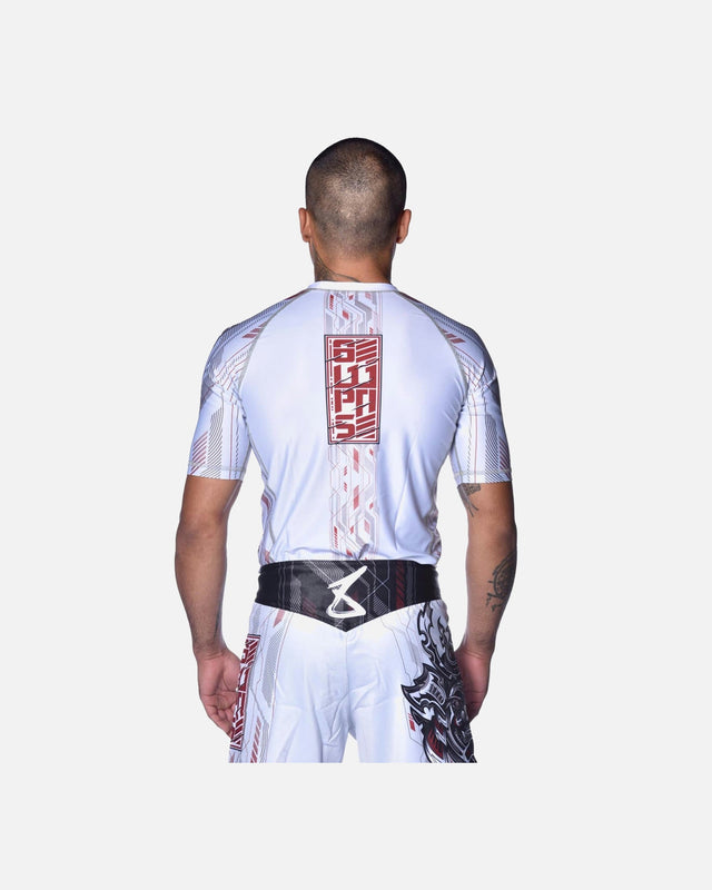 8 WEAPONS Rashguard Samurai 2.0 - Weiß/Rot