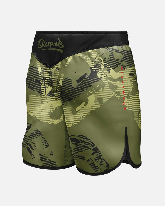8 WEAPONS MMA Shorts Hit 2.0 - Oliv/Schwarz