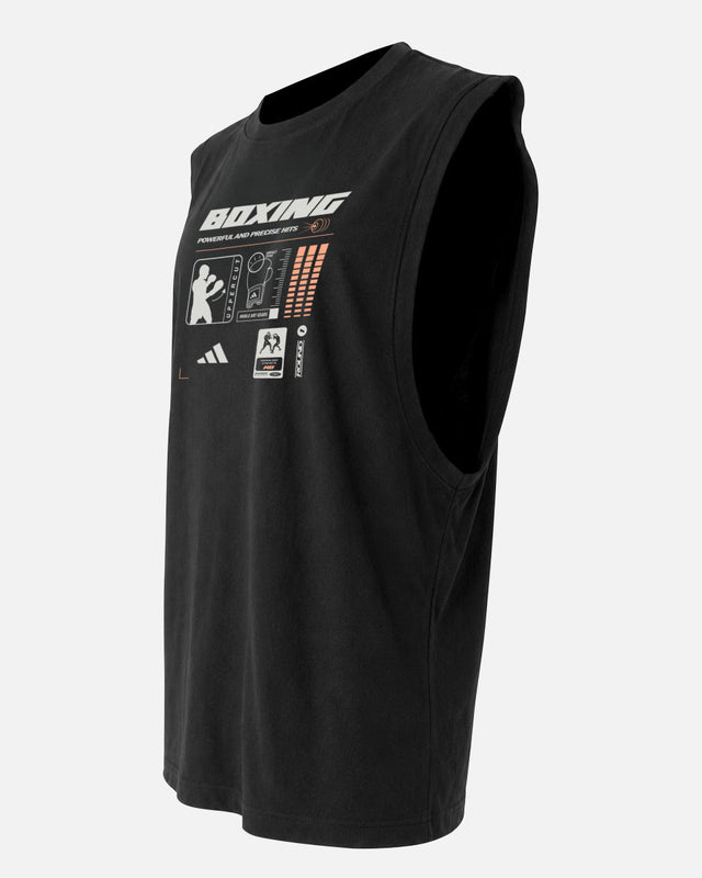 Adidas T-Shirt Boxing Graphic Line SL - Schwarz