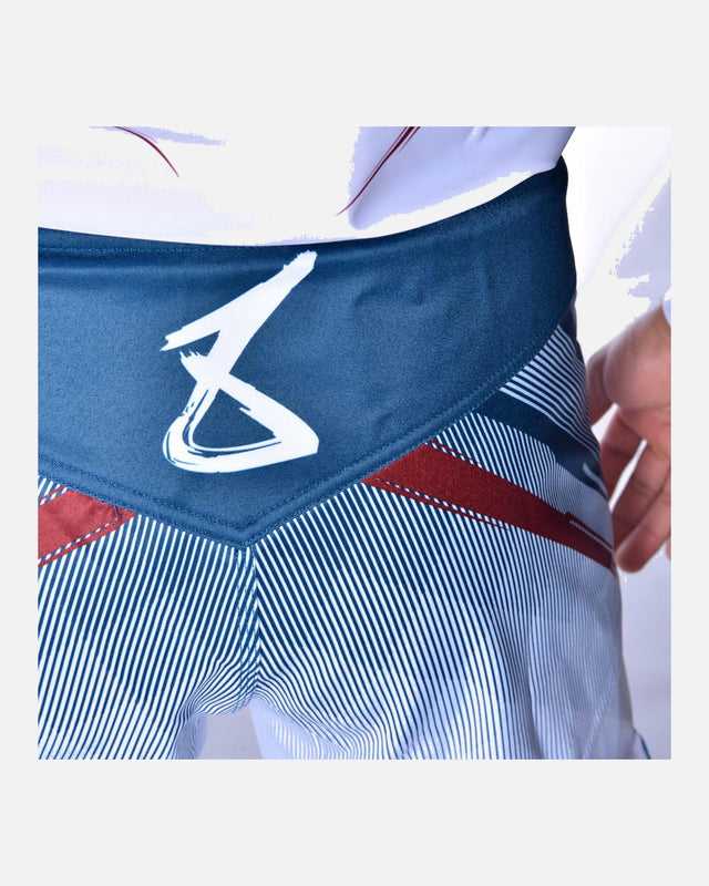 8 WEAPONS MMA-Shorts Shift - Weiß/Navy/Rot