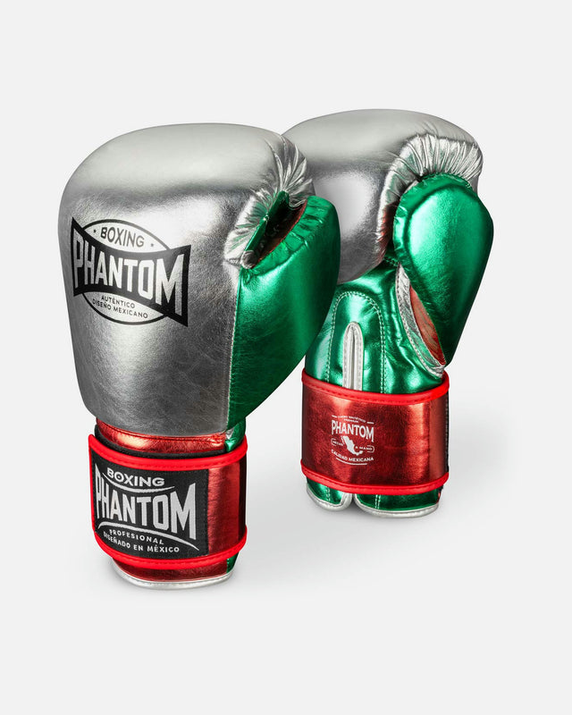 Phantom Athletics Boxhandschuhe Mexico - Silber/Grün/Rot