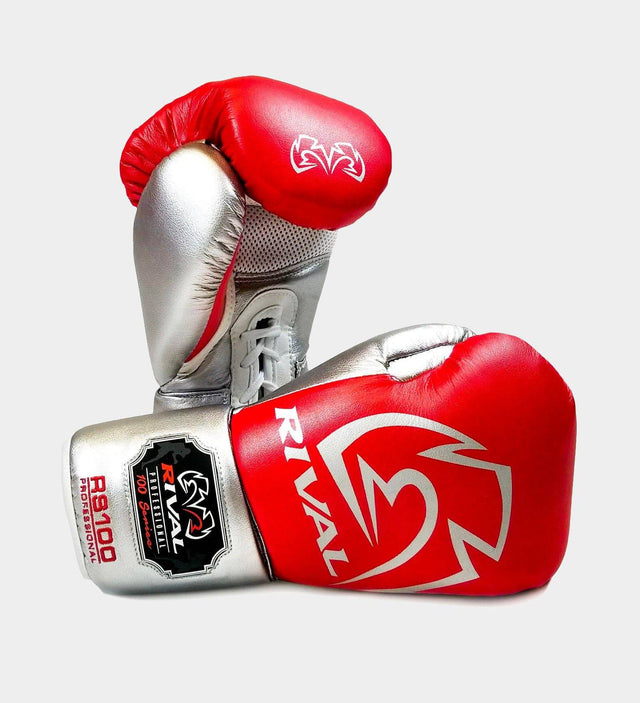 Rival Boxhandschuhe RS100 Professional - Rot/Silber - The Fight Company Deutschland