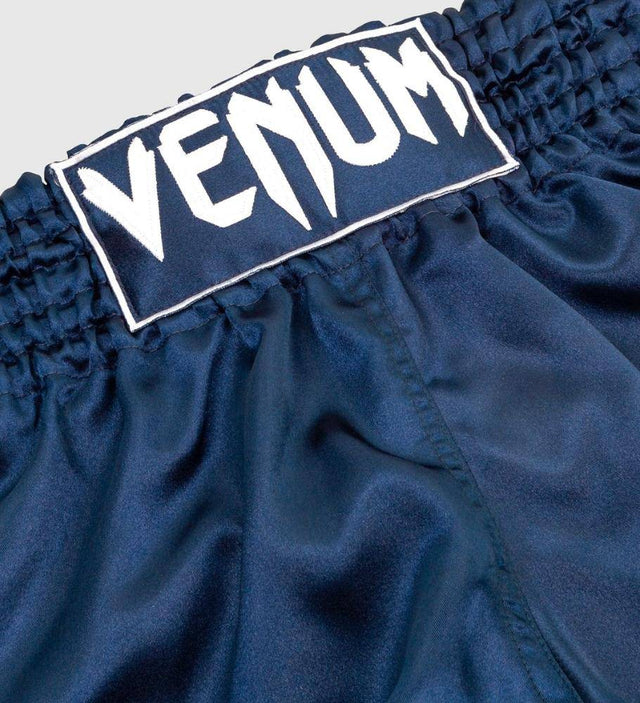 Venum Muay Thai Shorts Classic - Dunkelblau/Weiss - The Fight Company Deutschland