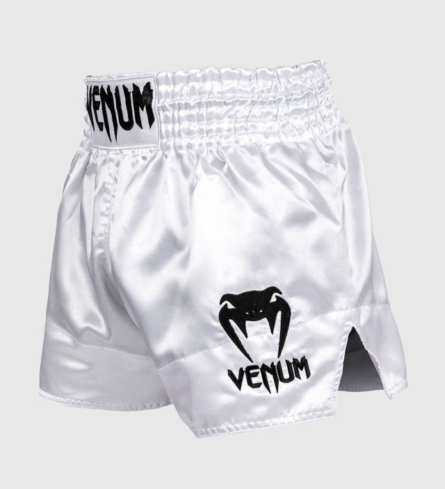 Venum Muay Thai Shorts Classic - Weiss/Schwarz - The Fight Company Deutschland