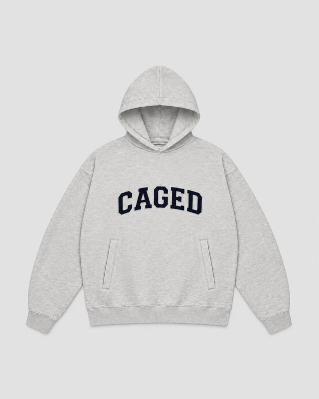 Caged Hoodie Varsity - Grau Meliert