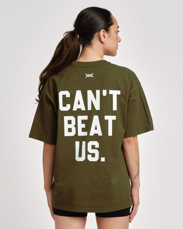Caged T-Shirt „CBU” – Kaki Grün