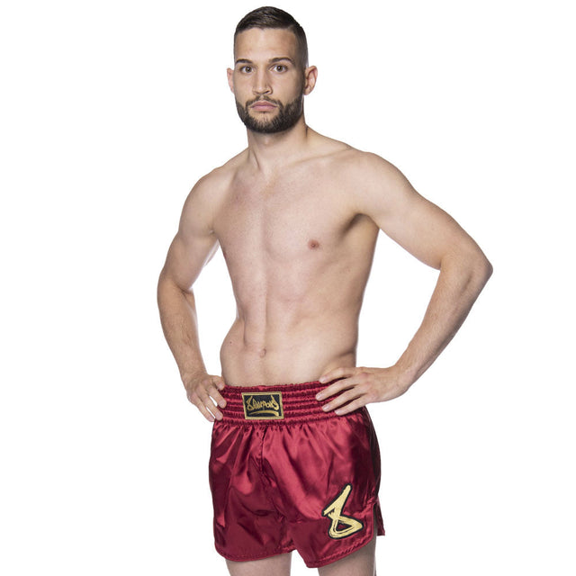 8 WEAPONS Muay-Thai-Shorts Strike - Bordeaux