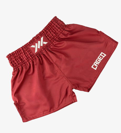 Caged Muay Thai Shorts Classic – Rot vrouw