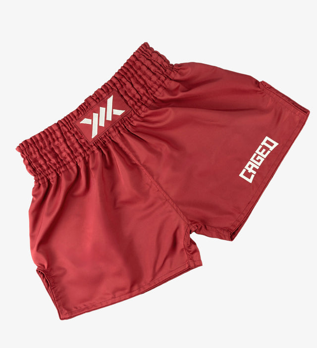 Caged Muay Thai Shorts Classic – Rot vrouw
