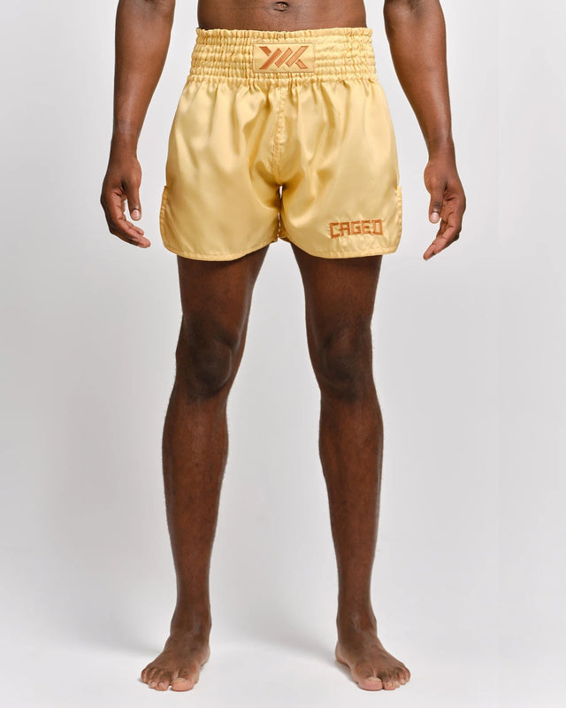 Caged Muay Thai Shorts Classic - Peach