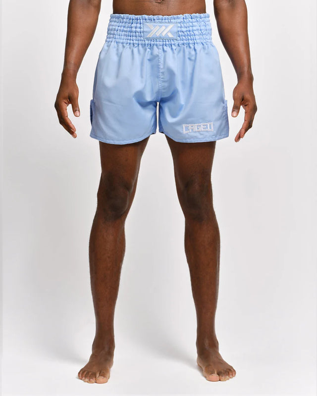 Caged Muay Thai Shorts Classic - Hellblau