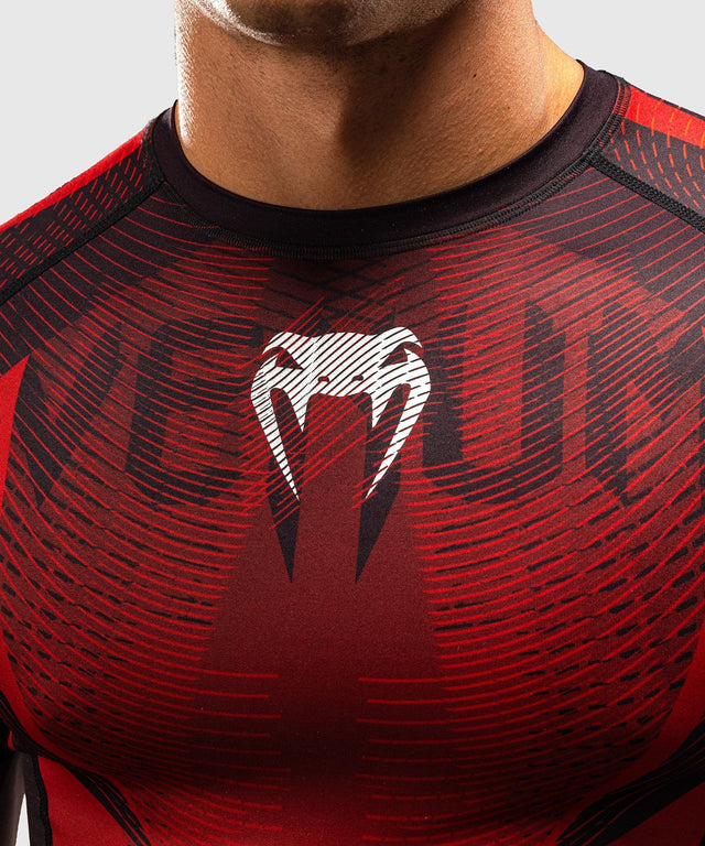 Venum Rashguard Galactic 3.0 Kurzarm - Rot/Silber