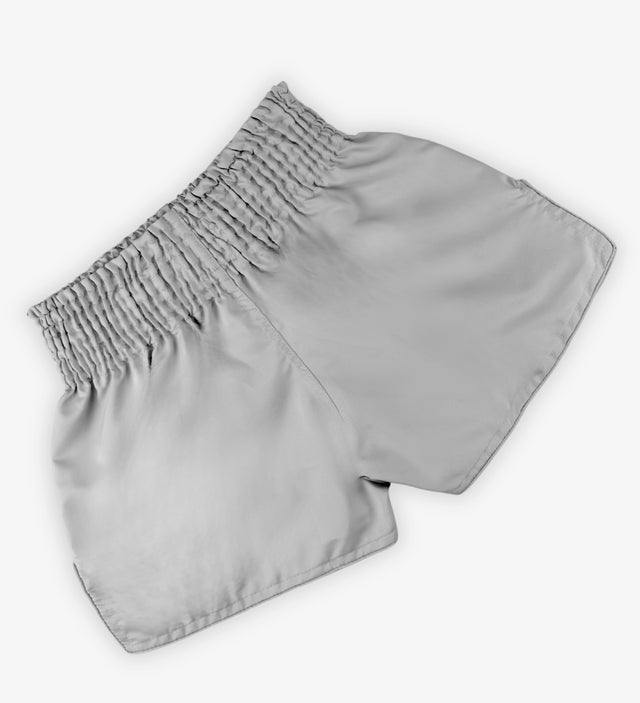 Caged Muay Thai Shorts Classic - Hellgrau/Schwarz vrouw