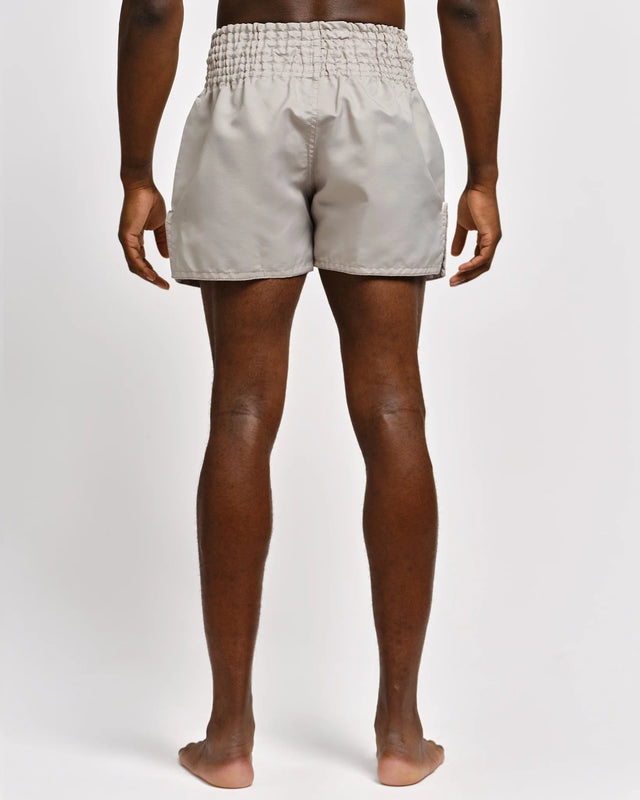 Caged Muay Thai Shorts Classic - Hellgrau/Schwarz