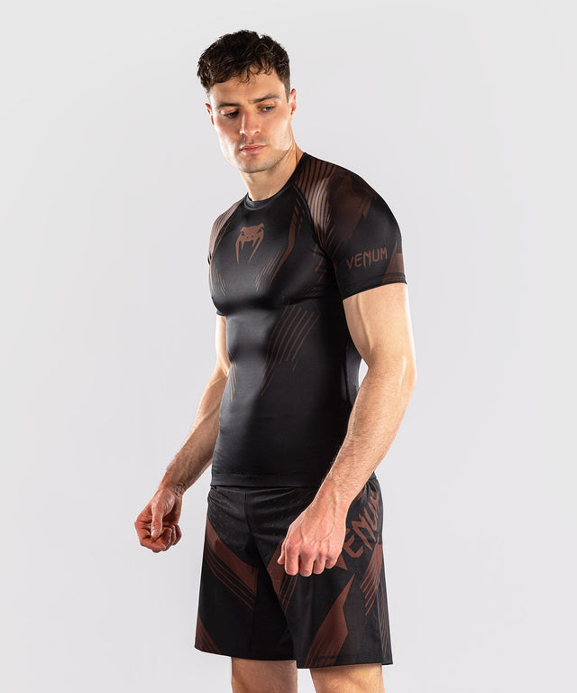 Venum Rashguard No-Gi 6.0 Kurzarm - Schwarz/Braun