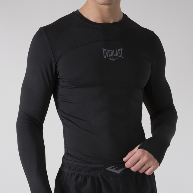 Everlast Rashguard Langarm - Schwarz
