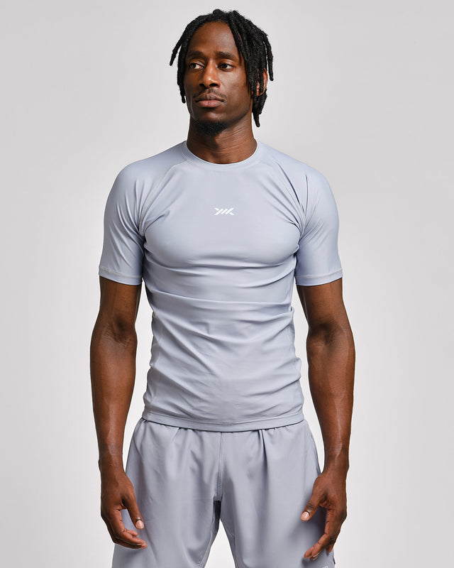 Caged Rashguard Tactical Kurzarm - Gunmetal Grey
