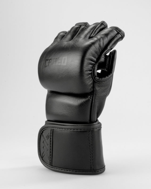 Caged MMA Handschuhe 'X‘ Series - Schwarz/Schwarz