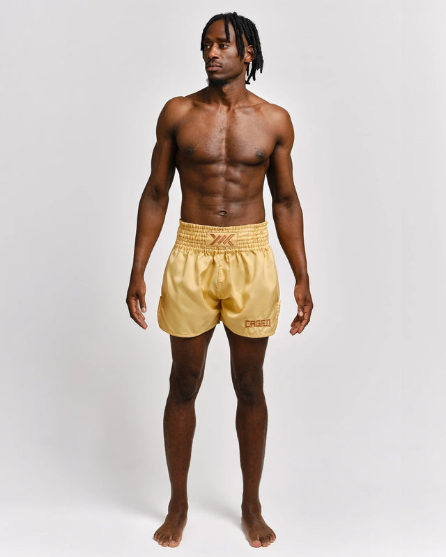 Caged Muay Thai Shorts Classic - Peach