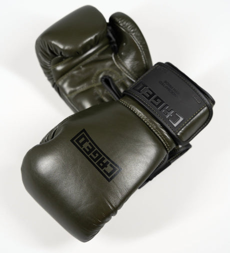 Caged Boxhandschuhe 'X' Series - Kaki Grün/Schwarz - The Fight Company Deutschland