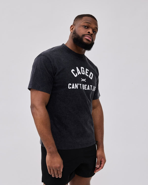 Caged Club T-shirt - Washed Schwarz